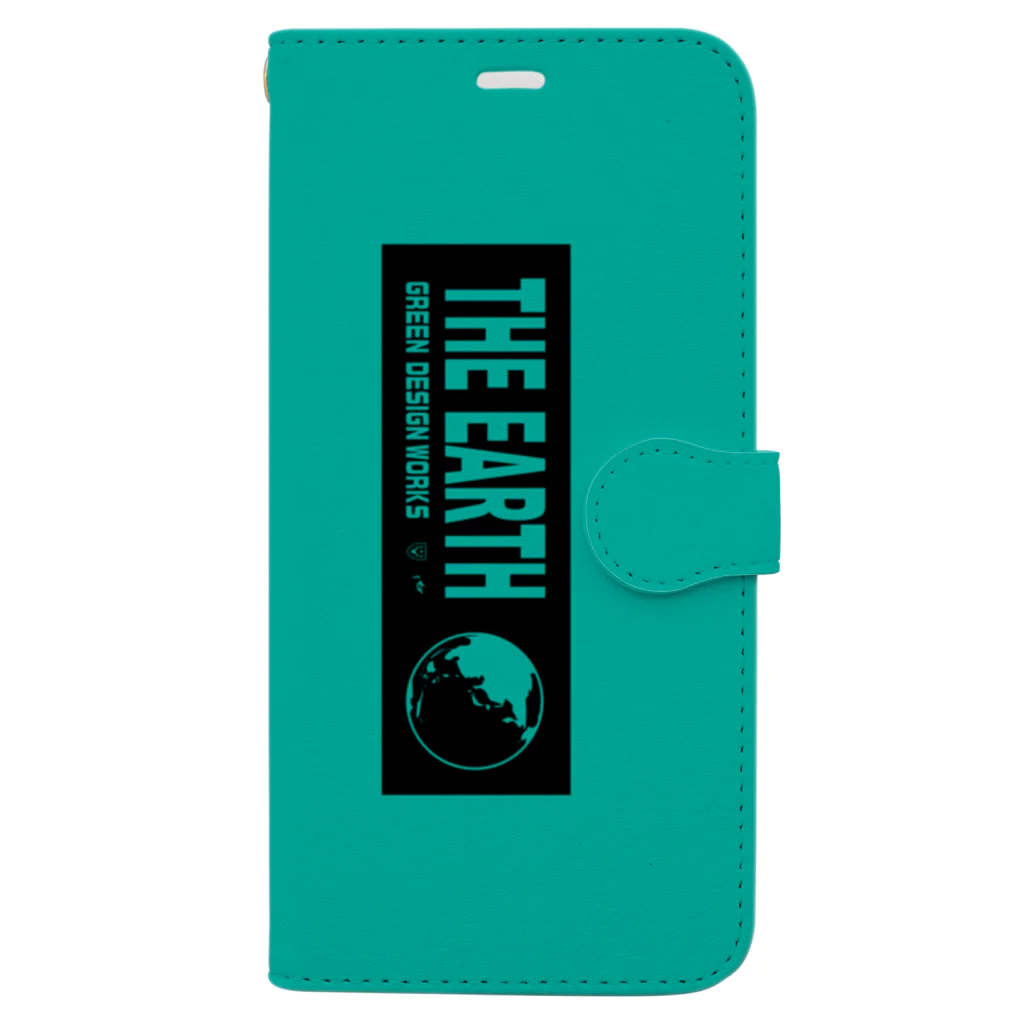 GREEN DESIGN WORKS　グリーンデザインワークスのTHE EARTHシンプルVer.　手帳型iPhoneケース 手帳型スマホケース