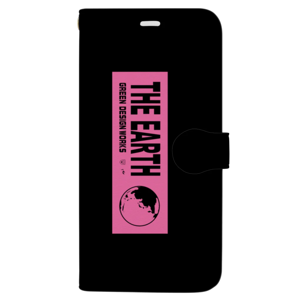 GREEN DESIGN WORKS　グリーンデザインワークスのTHE EARTHシンプルVer.　手帳型iPhoneケース Book-Style Smartphone Case