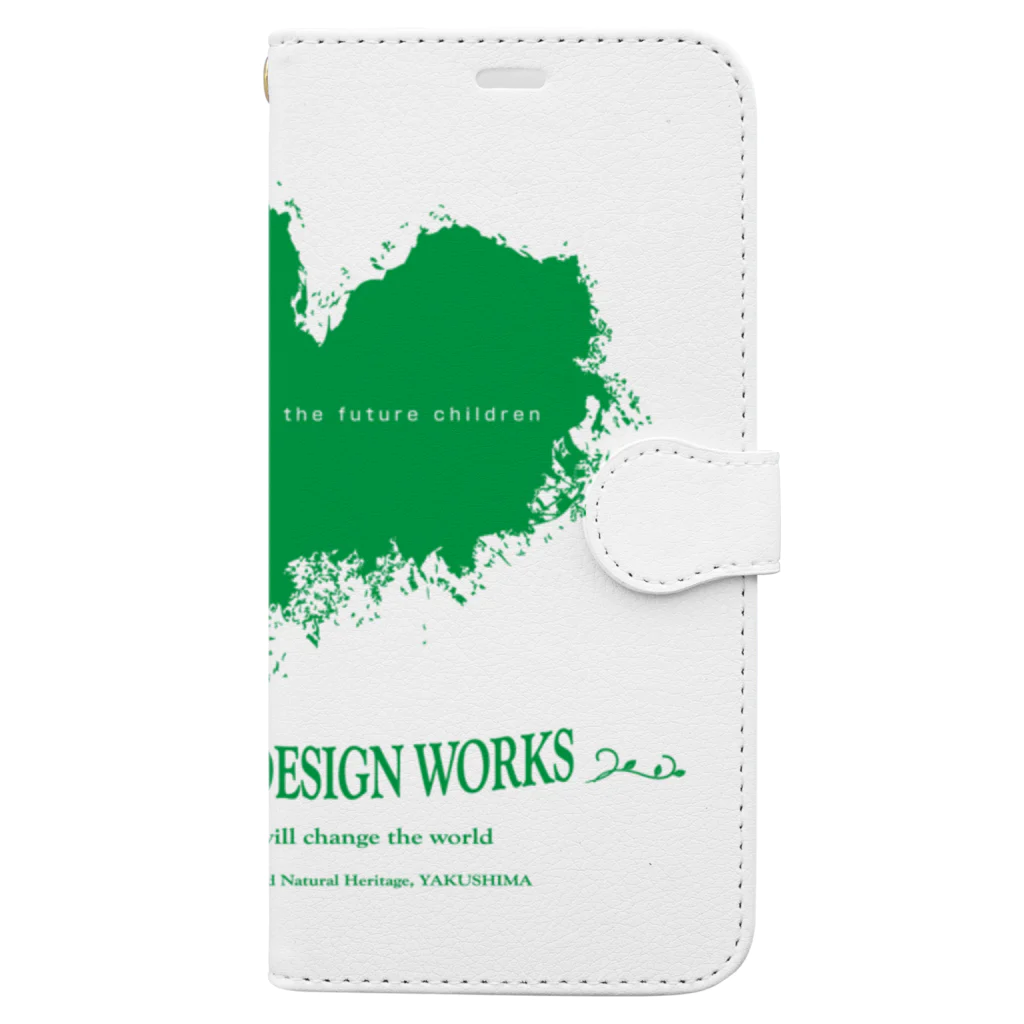 GREEN DESIGN WORKS　グリーンデザインワークスの屋久島ウィルソンハート　手帳型iPhoneケース 手帳型スマホケース