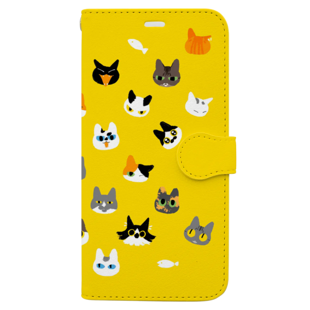 ふじひとの猫たち Book-Style Smartphone Case