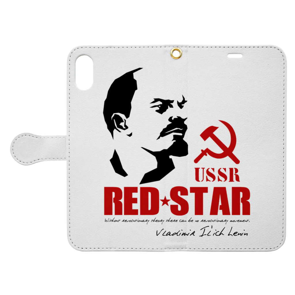 JOKERS FACTORYのLENIN レーニン Book-Style Smartphone Case:Opened (outside)