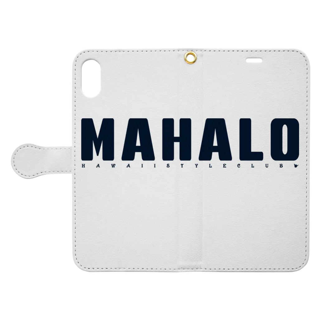 ハワイスタイルクラブのJust MAHALO Book-Style Smartphone Case:Opened (outside)