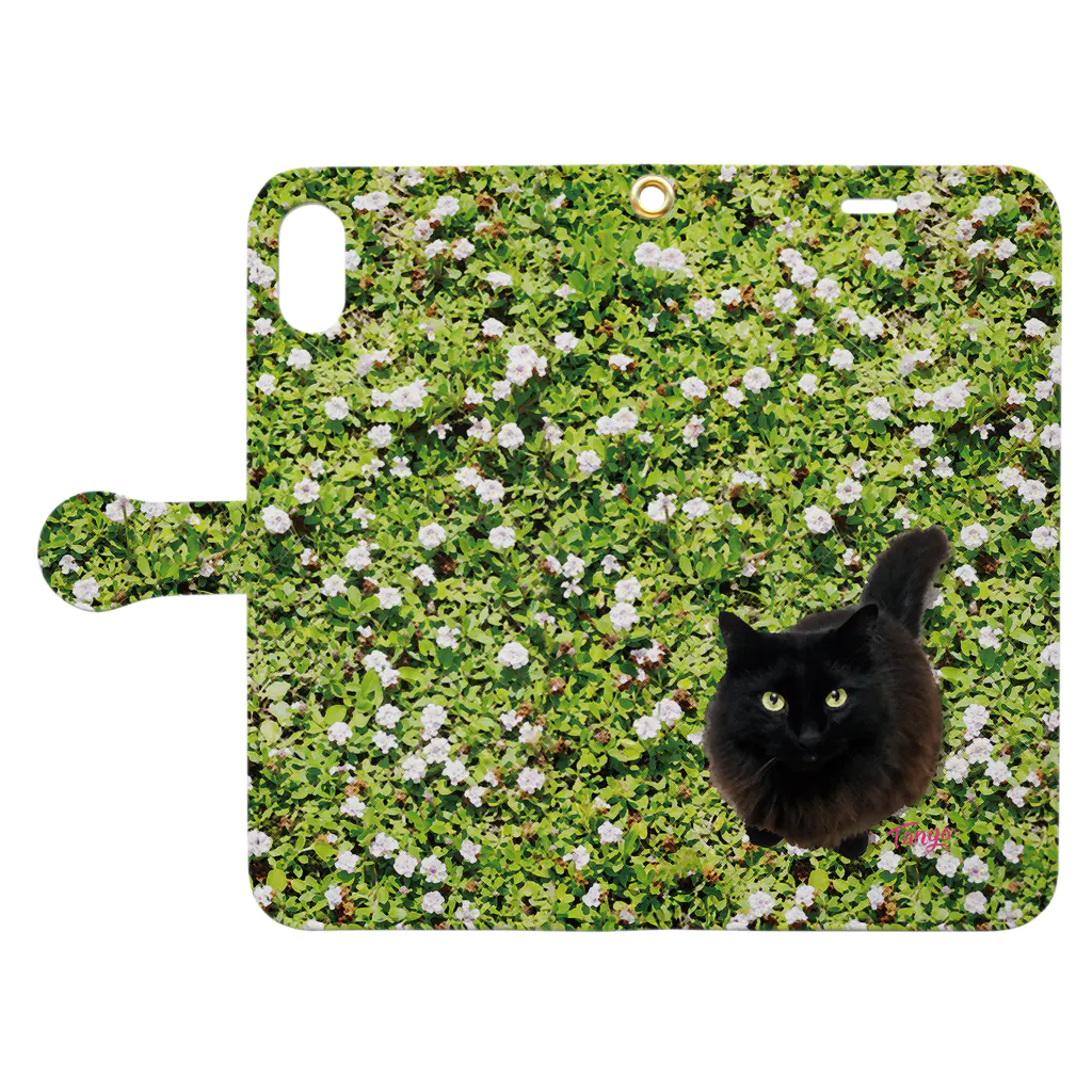 Litoraneo il gattinoの"Tango" on the grass!  手帳型スマホケースを開いた場合(外側)