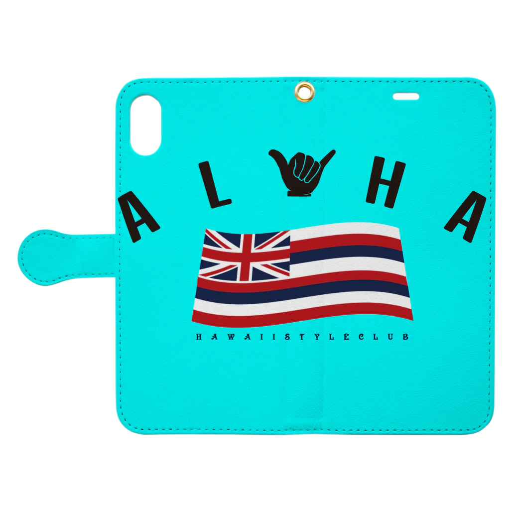 ハワイスタイルクラブのAloha Flag Book-Style Smartphone Case:Opened (outside)