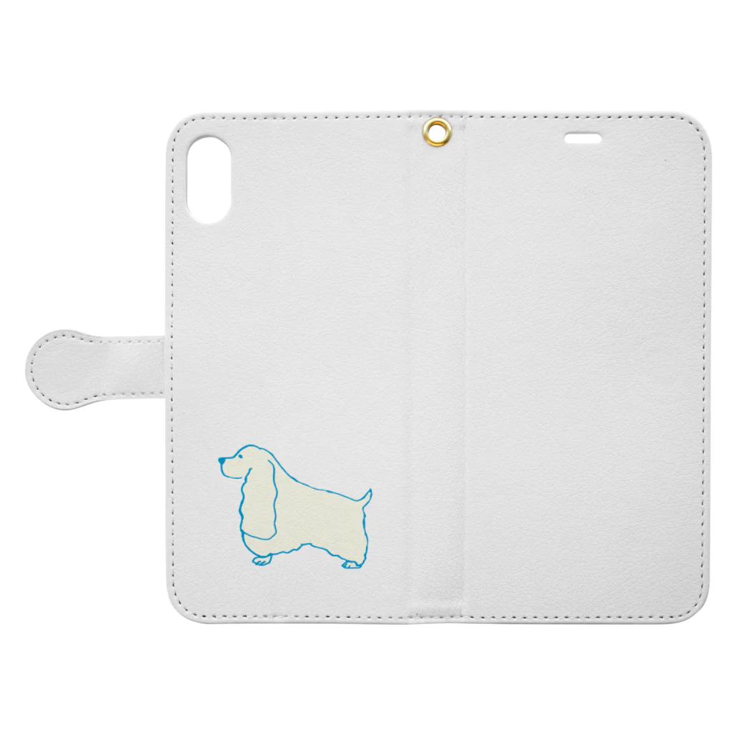 STORE（ストア）のinu_Cavalier King Charles Spaniel Book-Style Smartphone Case:Opened (outside)