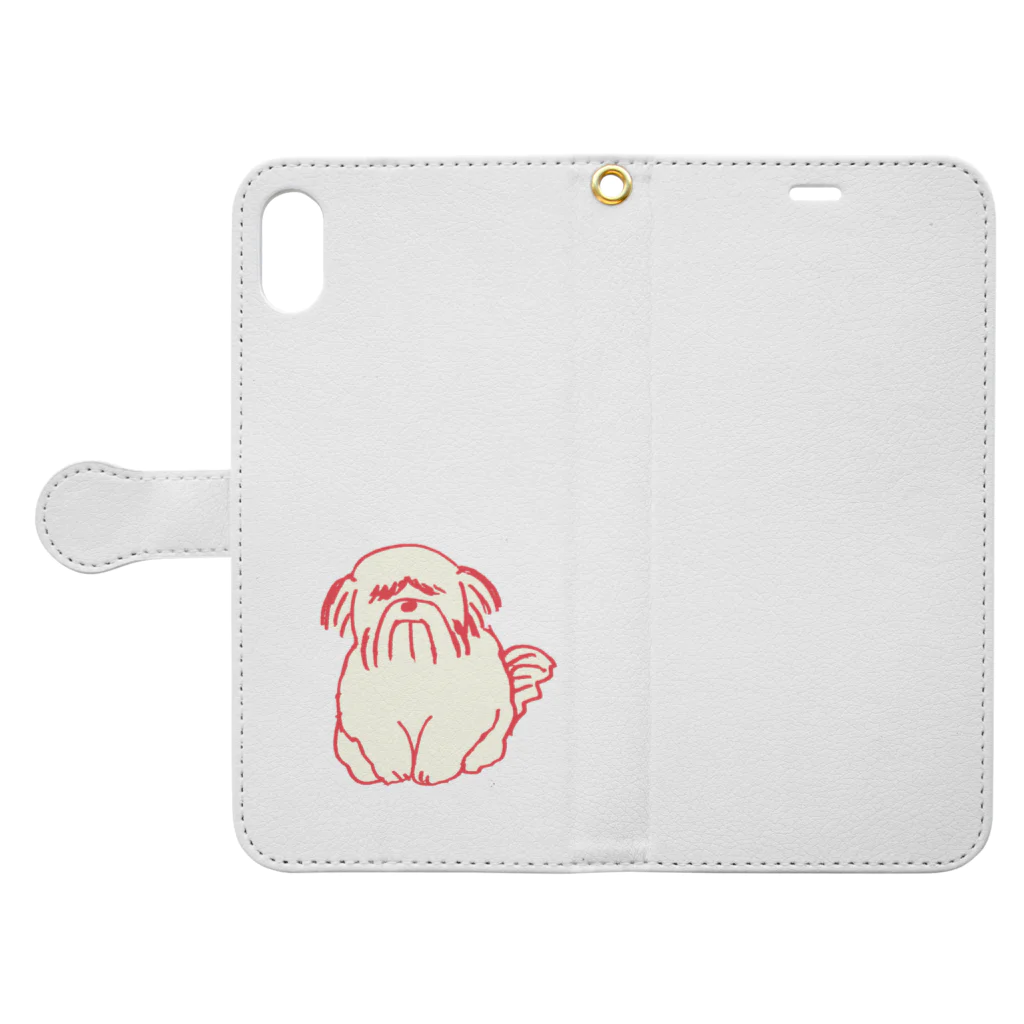 STORE（ストア）のinu_Shih Tzu Book-Style Smartphone Case:Opened (outside)