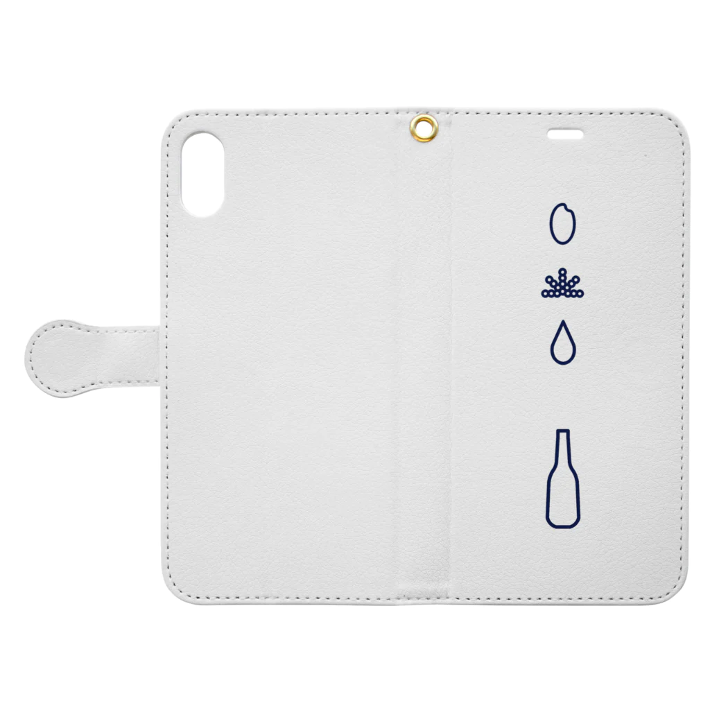 まーの→SAKE Book-Style Smartphone Case:Opened (outside)