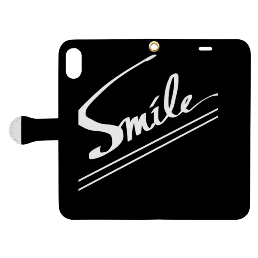 SmileのSmileグッズ 手帳型スマホケースを開いた場合(外側)