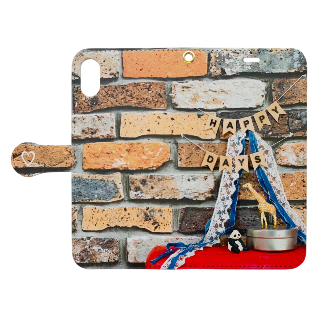 en_madeのHAPPY DAYS!!!!! Book-Style Smartphone Case:Opened (outside)