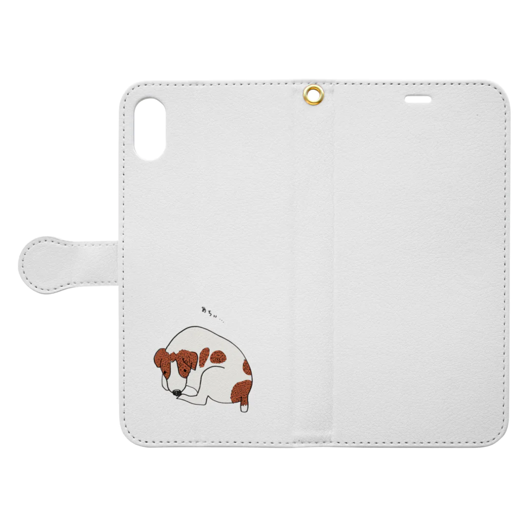 ワンモナイトのあちぃ犬(JRT) Book-Style Smartphone Case:Opened (outside)