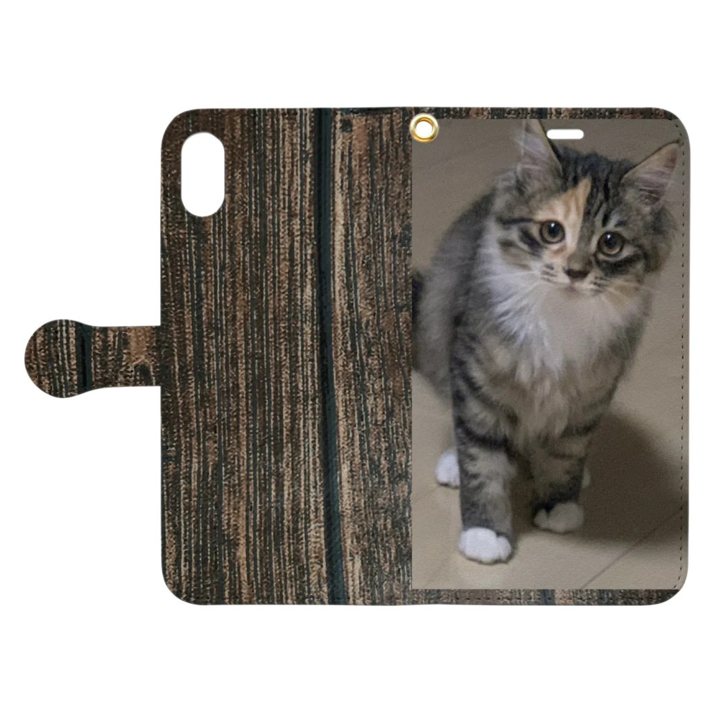 きなこ あずきショップのあずき Book-Style Smartphone Case:Opened (outside)