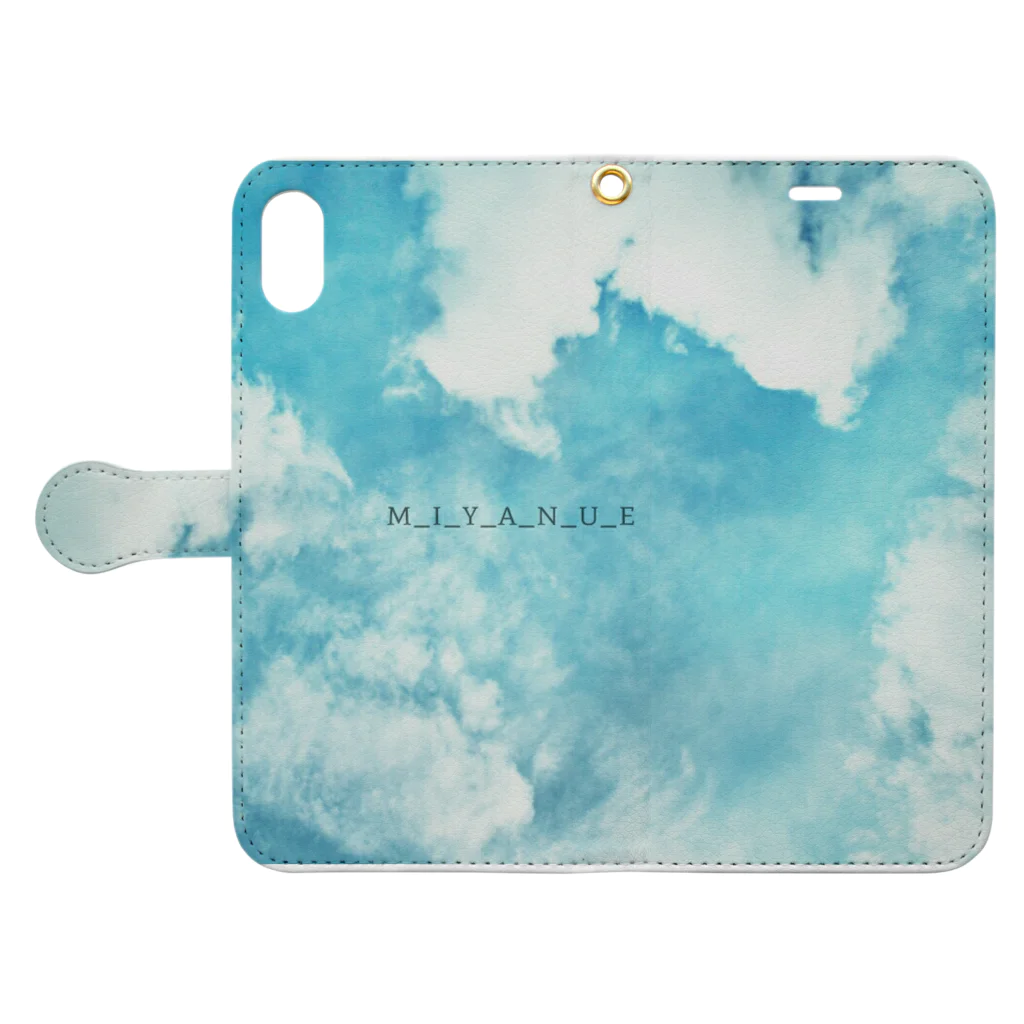 miyanueの空 Book-Style Smartphone Case:Opened (outside)