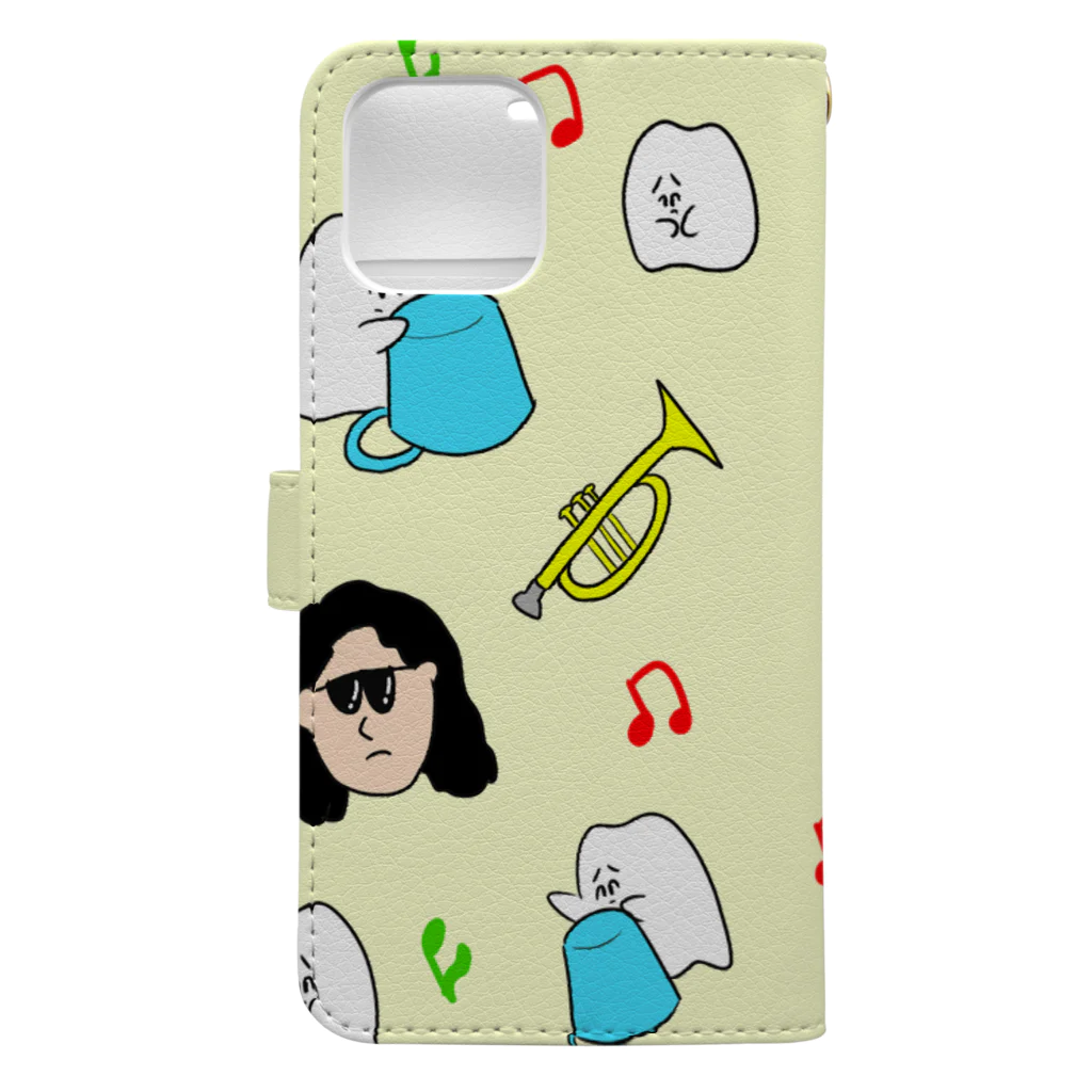 歯のマンガの吹奏楽部 Book-Style Smartphone Case :back