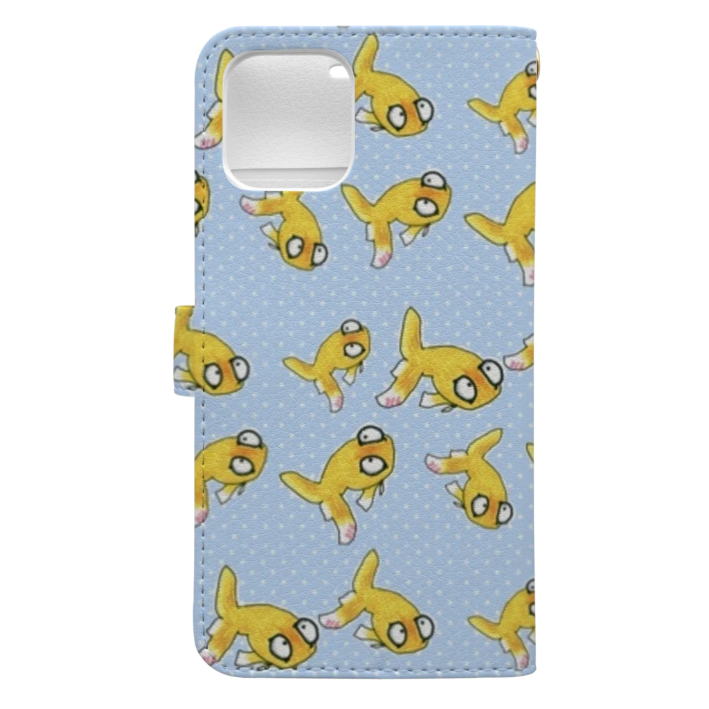 316(MIHIRO)の金魚の頂天眼ちゃん Book-Style Smartphone Case :back