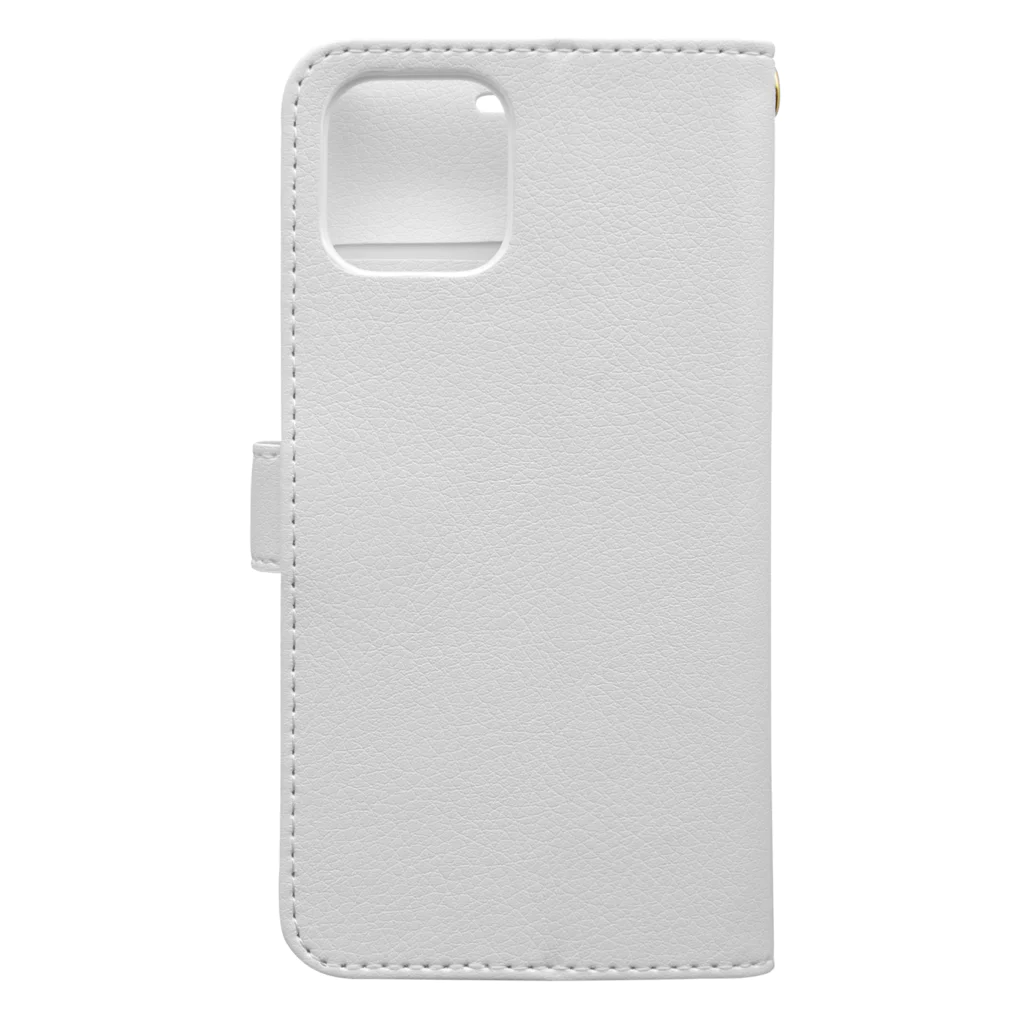 hugの手帳型iPhoneケース-White Book-Style Smartphone Case :back