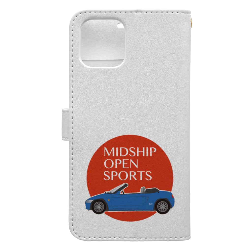 Puuun Shopの青いオープンカー Book-Style Smartphone Case :back