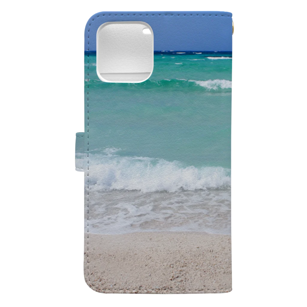 YASAKASAKUの海と波のスマホケース🌊 Book-Style Smartphone Case :back