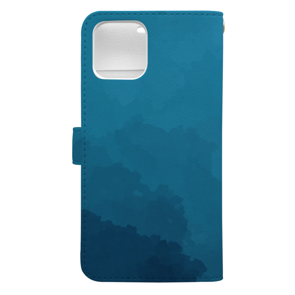 おねこもSHOPの青とクジラ Book-Style Smartphone Case :back