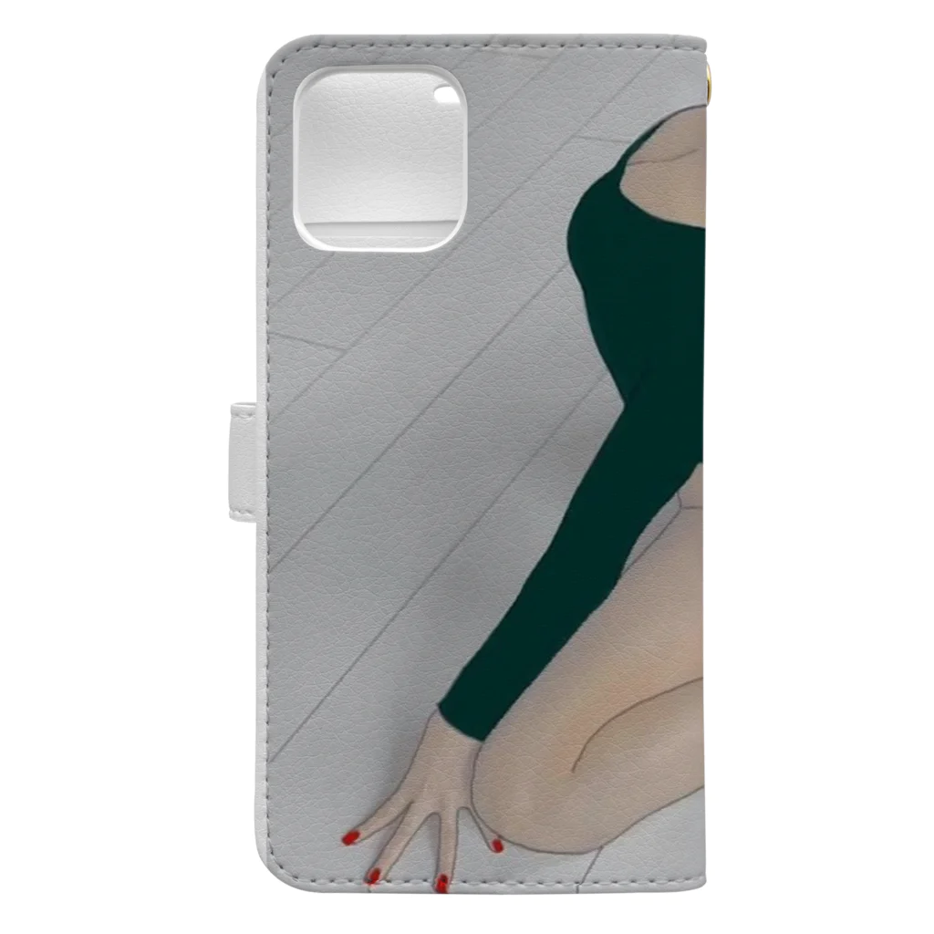 こっこさんのお店のYoga girl〜静かな朝〜 Book-Style Smartphone Case :back