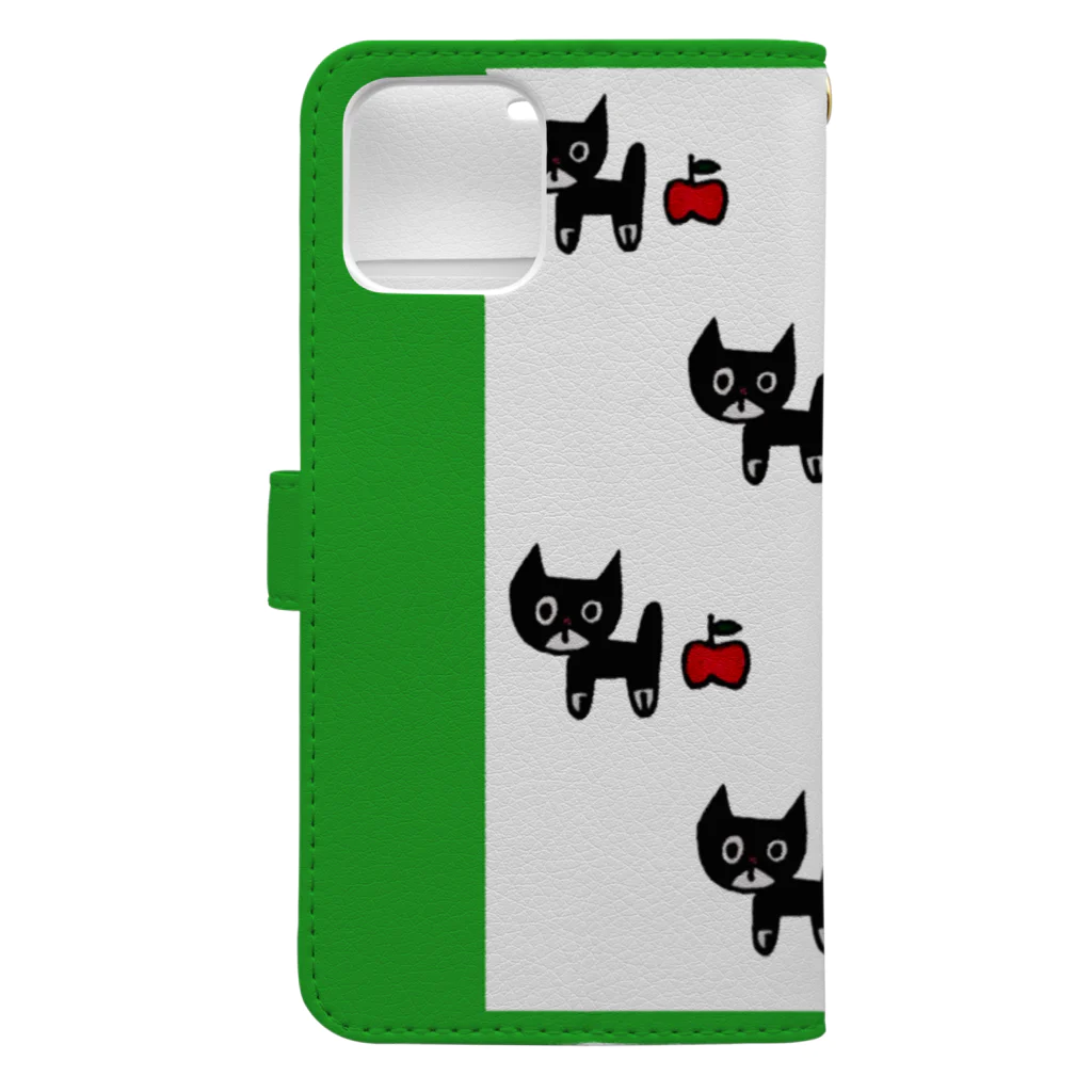 toki-nekoのときネコとときリンゴ（わらわら） Book-Style Smartphone Case :back