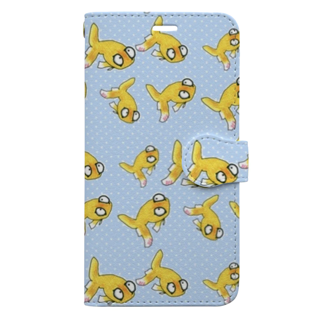 316(MIHIRO)の金魚の頂天眼ちゃん Book-Style Smartphone Case