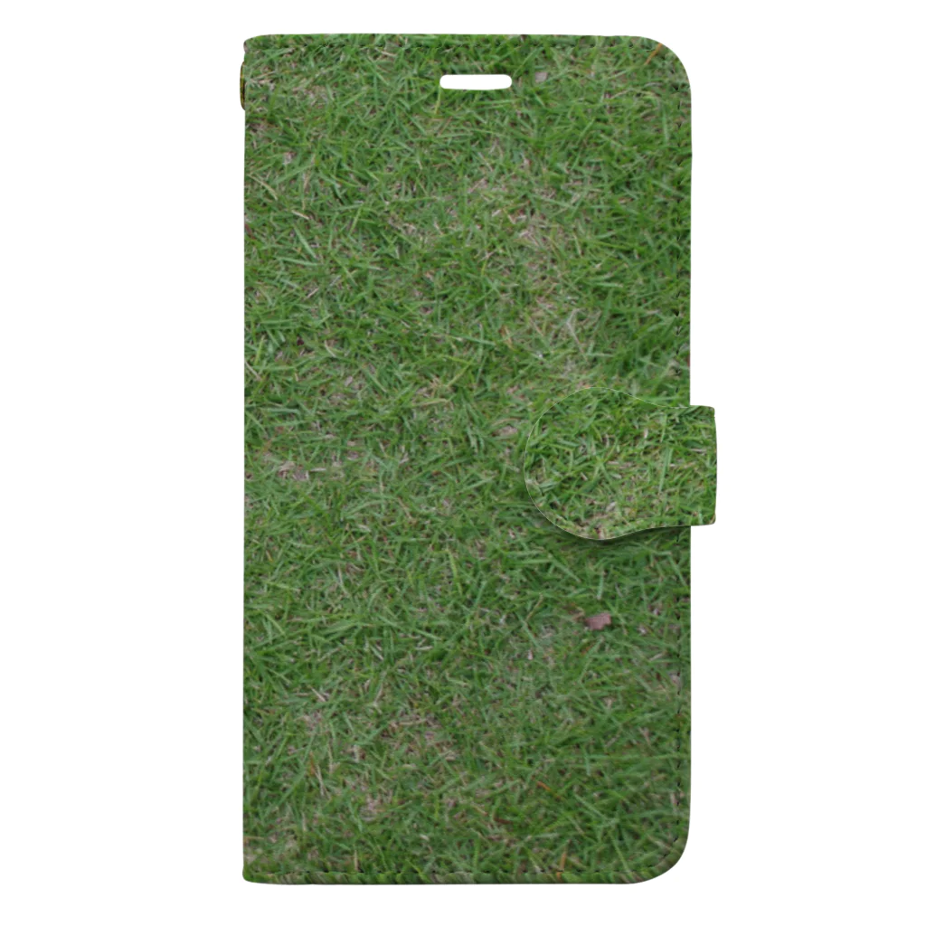 のゆきのしゃしーんの青い芝生 Book-Style Smartphone Case