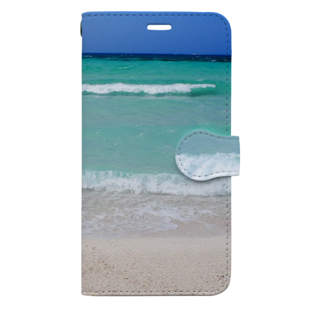 YASAKASAKUの海と波のスマホケース🌊 Book-Style Smartphone Case