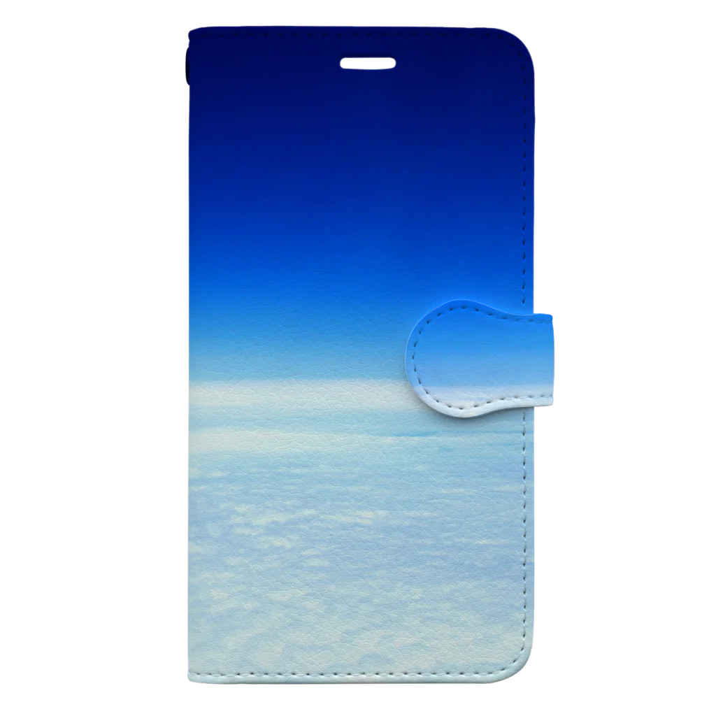 YASAKASAKUの雲の上の空のスマホケース☁ Book-Style Smartphone Case