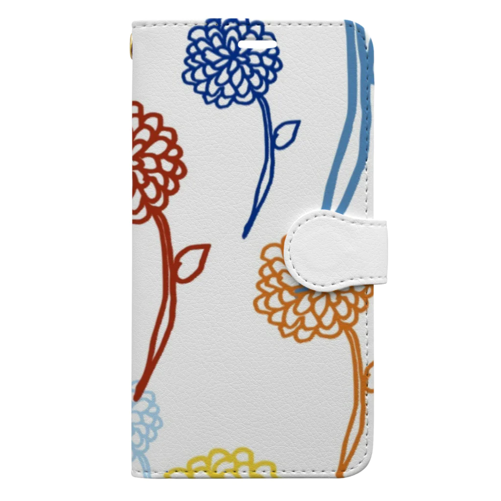 emiko_tokyoのDahlias Book-Style Smartphone Case