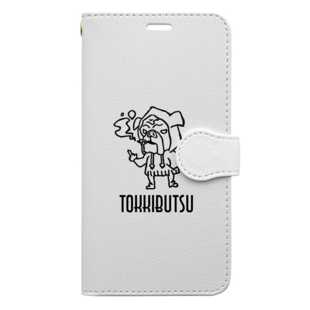 旅バンドTOKKIBUTSUの物販コ〜ナ〜の怒りのブルドッ君 Book-Style Smartphone Case