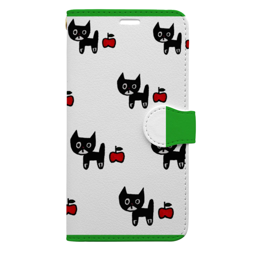 toki-nekoのときネコとときリンゴ（わらわら） Book-Style Smartphone Case