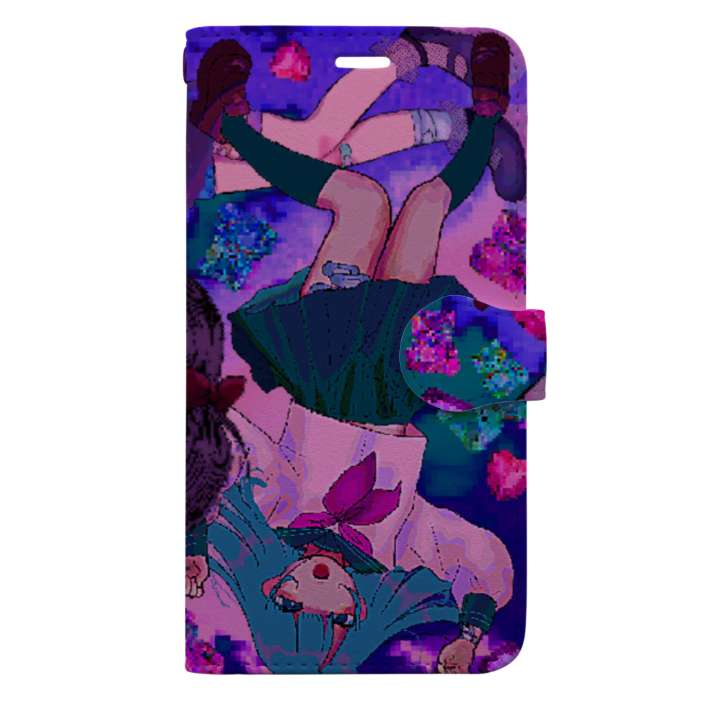 ミンチ肉shopの女の子詰め合わせ Book-Style Smartphone Case