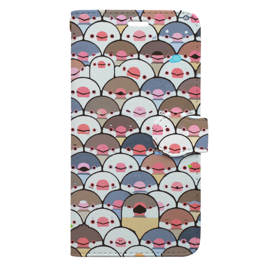 こつｗのおみせのわらわら文鳥 Book-Style Smartphone Case