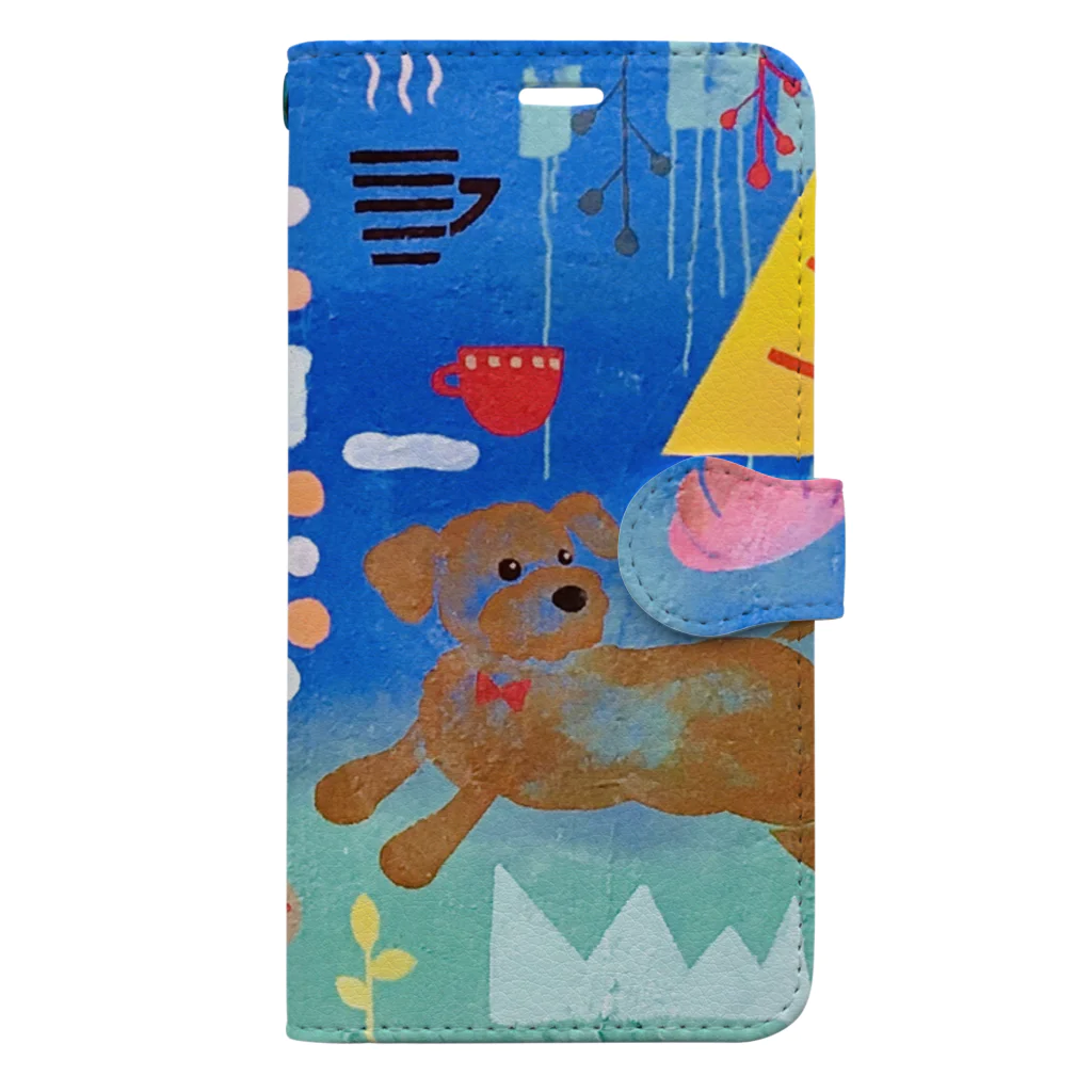 emi tanajiの夢カワ🐶わんこ Book-Style Smartphone Case