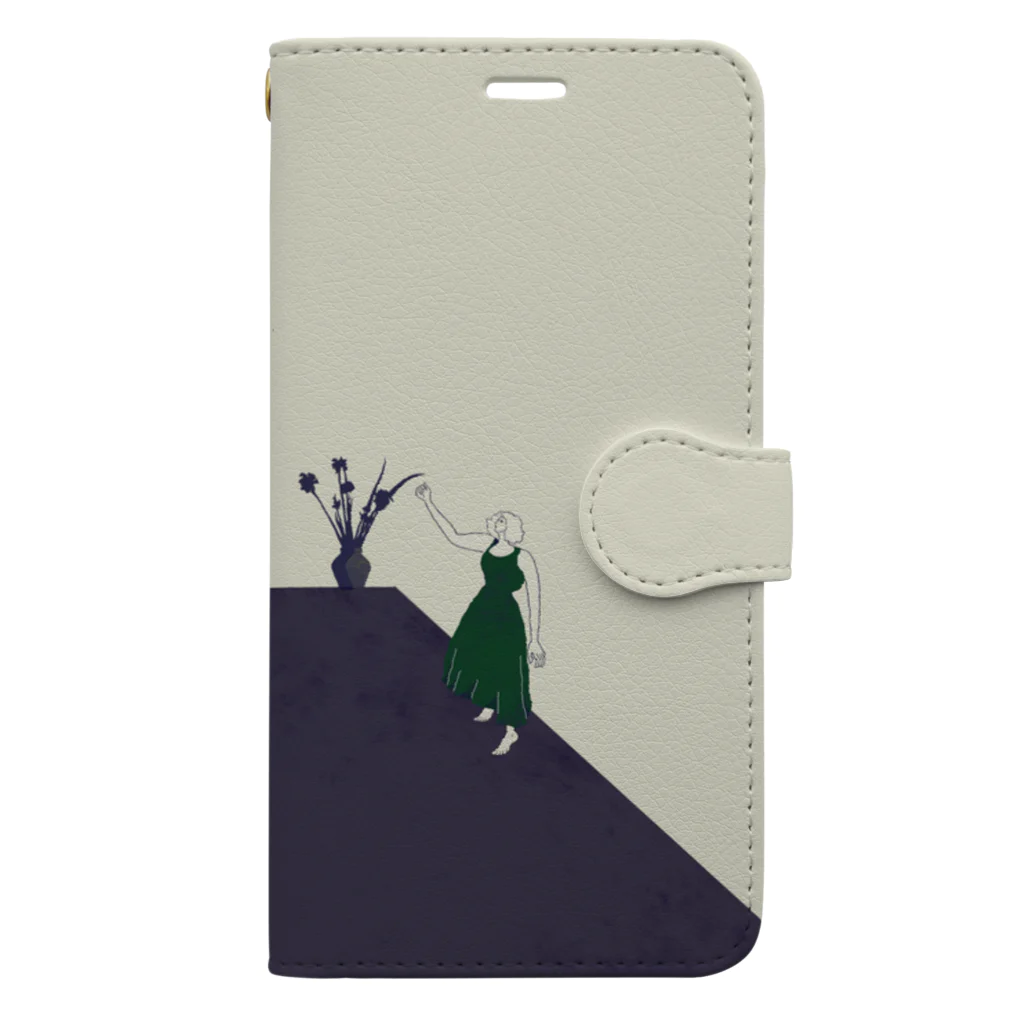 dot waltzの手放したくないもの（green） Book-Style Smartphone Case