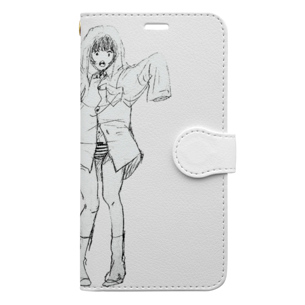 evaの女の子　おばけごっこ Book-Style Smartphone Case