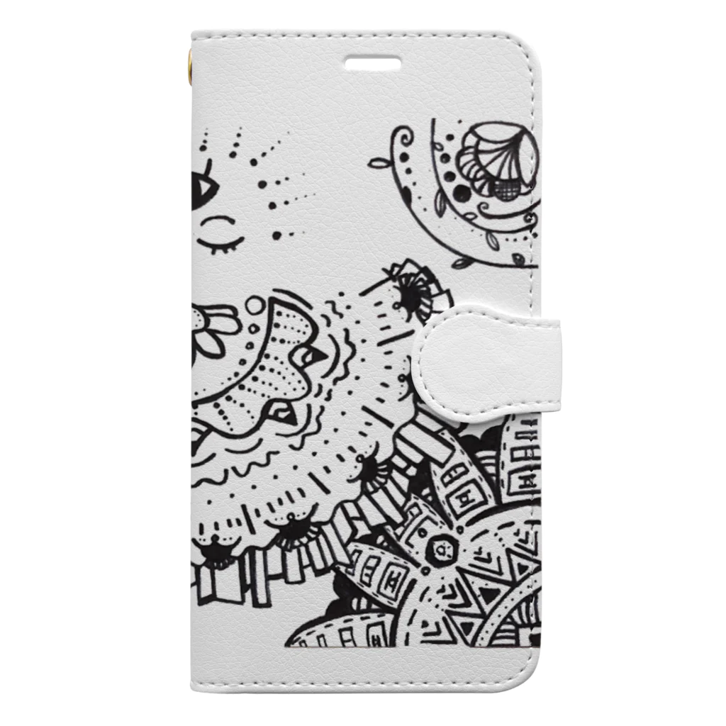 maru houseの祈りの女神 Book-Style Smartphone Case