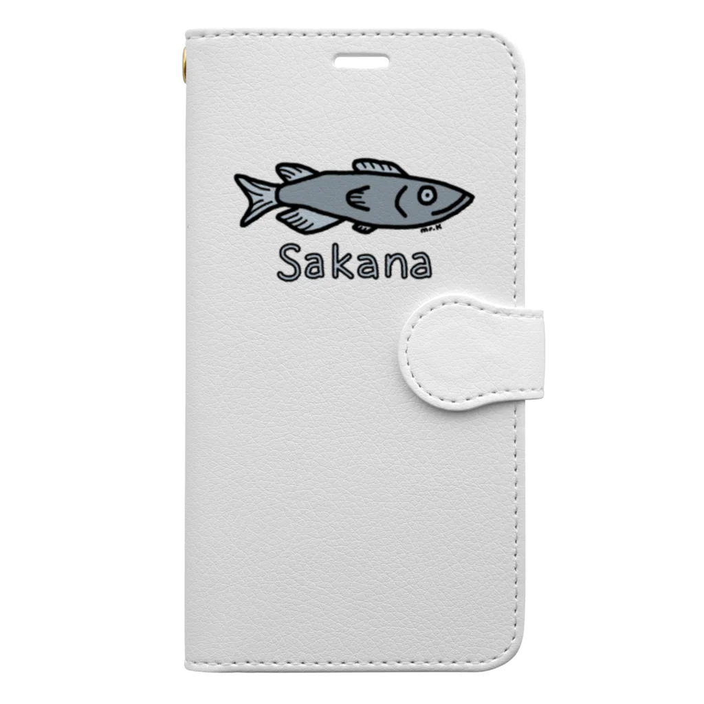 MrKShirtsのSakana (魚) 色デザイン 手帳型スマホケース