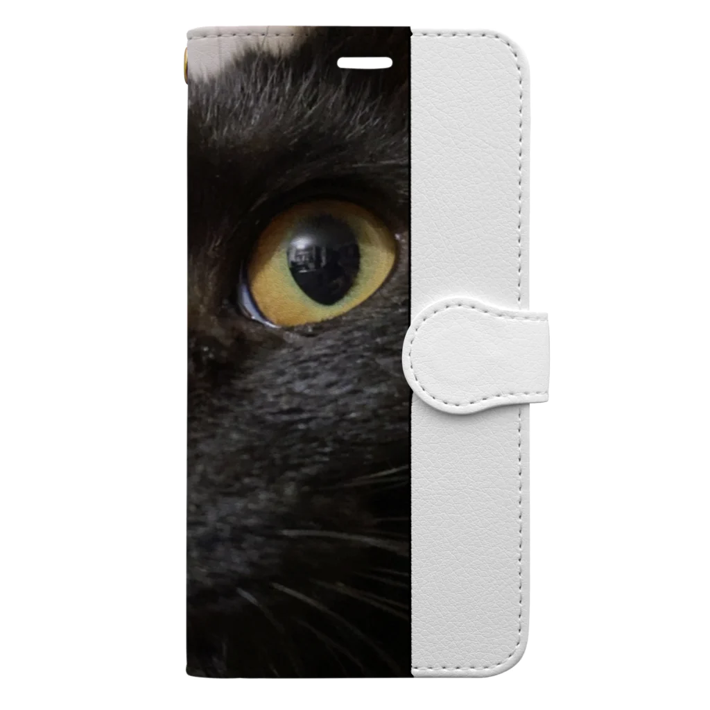 サンサウンドの黒猫天ちゃん Book-Style Smartphone Case