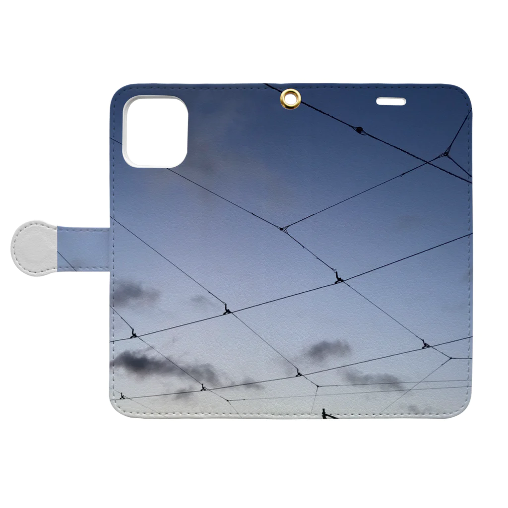 art510の函館の空 Book-Style Smartphone Case:Opened (outside)