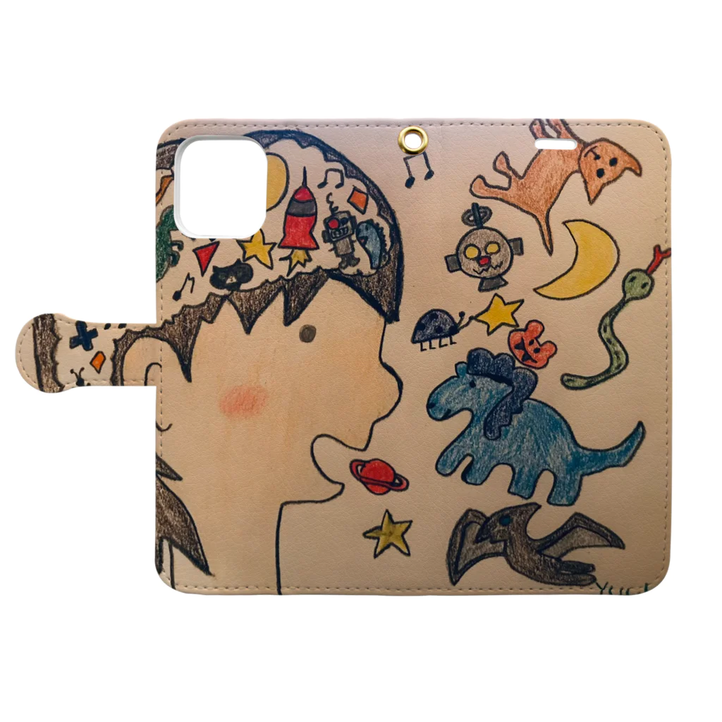 おなまえちゃんのゆめっこ Book-Style Smartphone Case:Opened (outside)