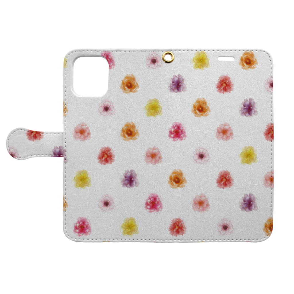 AttentIの春のお花 Book-Style Smartphone Case:Opened (outside)