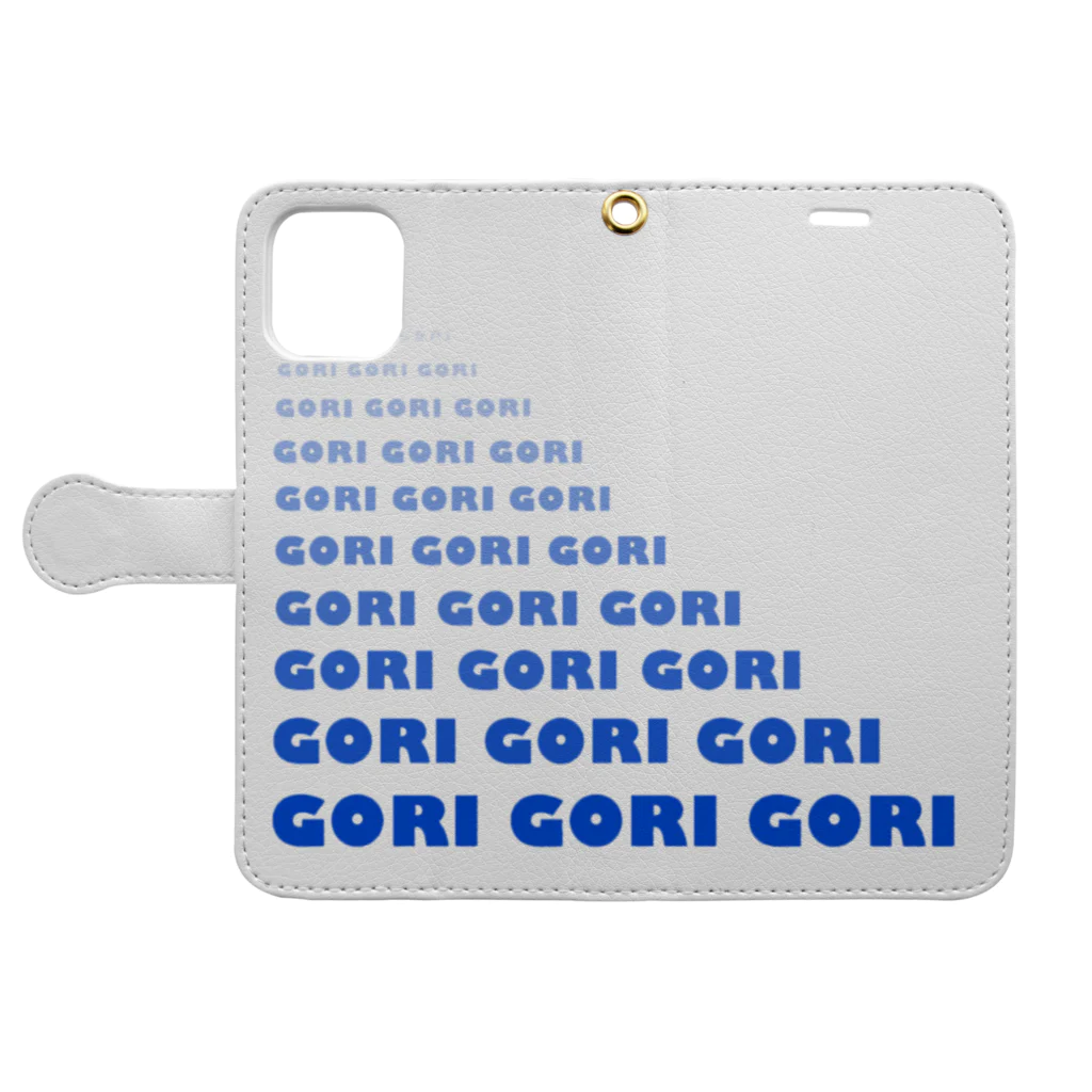 ぬいぐるみのごりのGORI ✖️ GORI 手帳型スマホケースを開いた場合(外側)