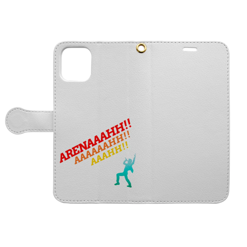 wabiko to sabioのLet's shout sometimes！ Book-Style Smartphone Case:Opened (outside)