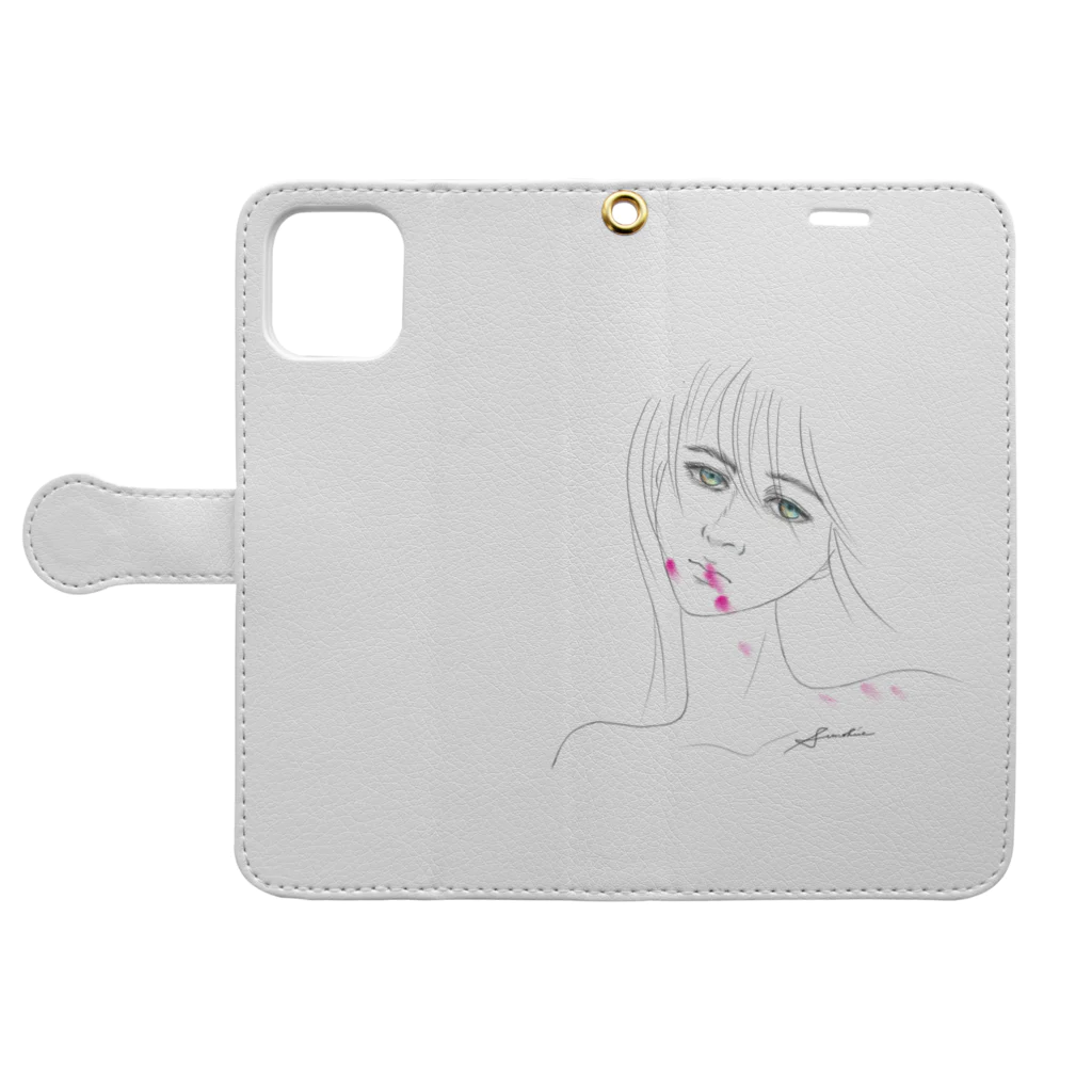 Sunshine_*のLipstick_blood Book-Style Smartphone Case:Opened (outside)