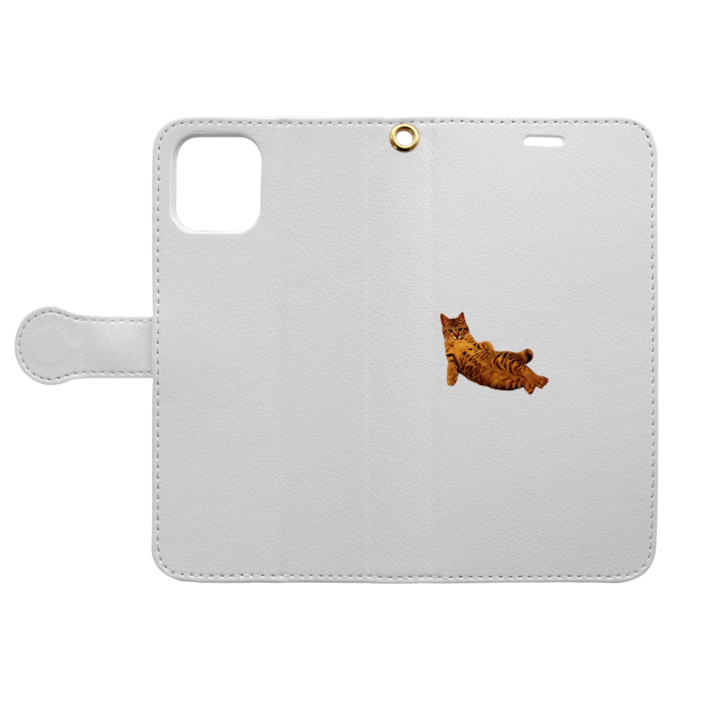 Elegant CatのElegant Cat ② Book-Style Smartphone Case:Opened (outside)