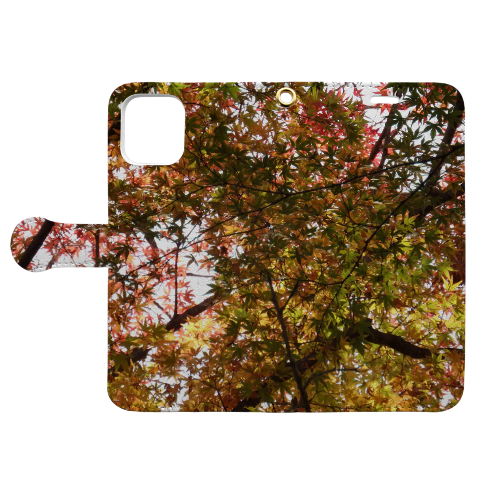 Ngorongoro＊Pixelのforest(Sepia Book-Style Smartphone Case:Opened (outside)