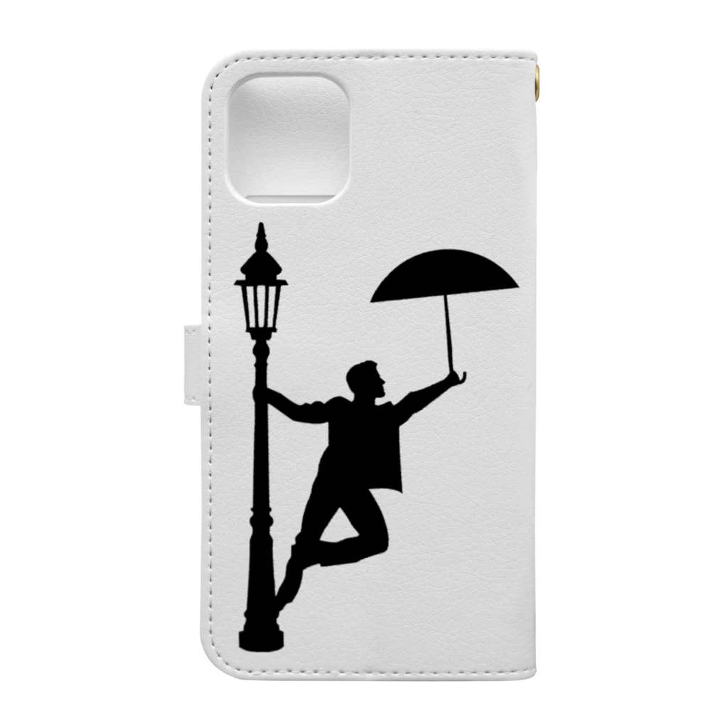 Twinkle-Booの雨に唄えば☂️🎶 Book-Style Smartphone Case :back