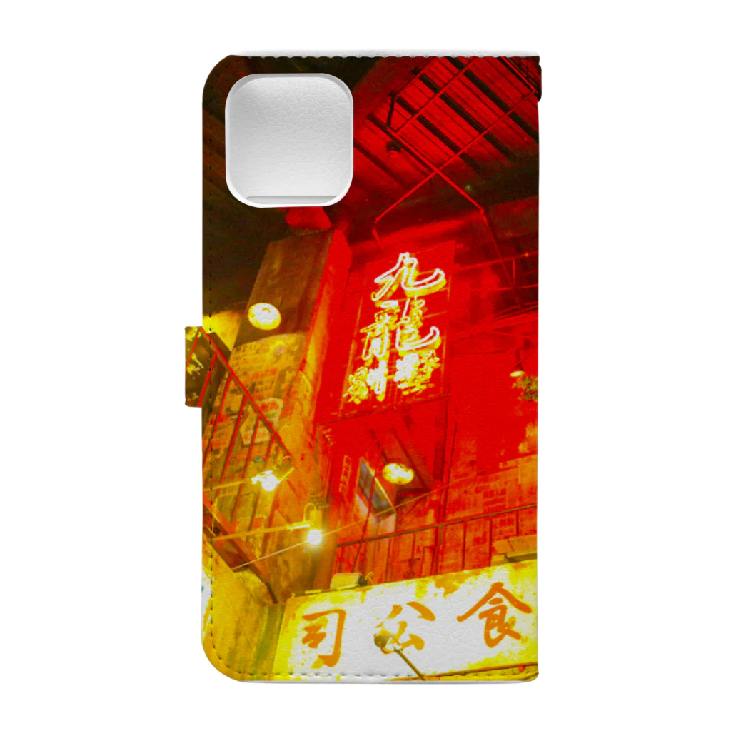 NEON LIGHT STARSの香港九龍カンフー Book-Style Smartphone Case :back