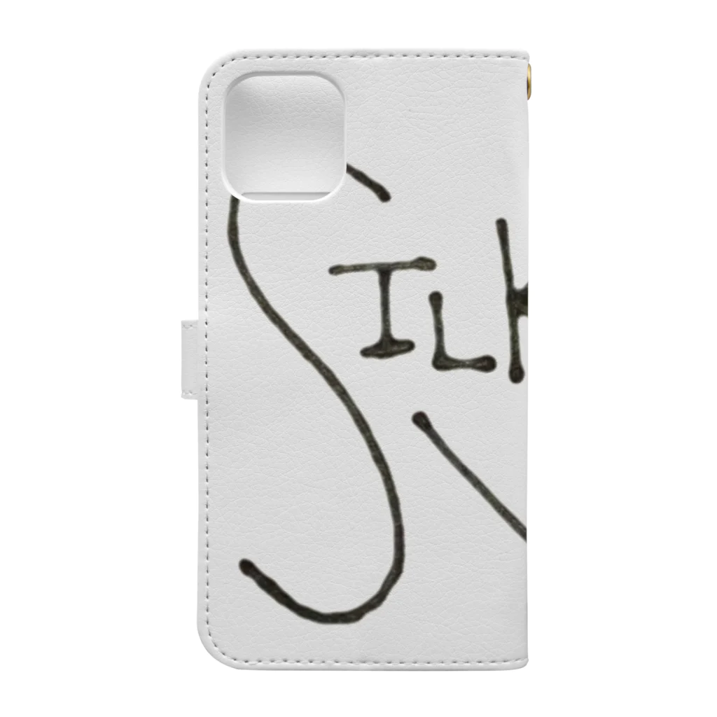 __HEARTBEAT__のSILK WORMロゴ Book-Style Smartphone Case :back